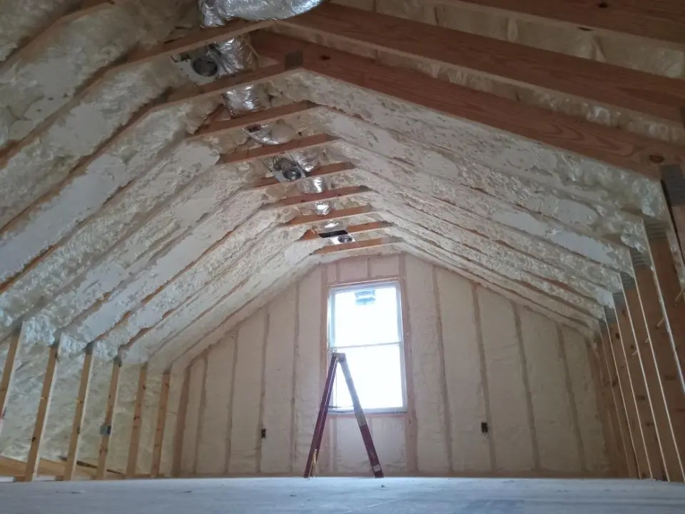 Spray foam roofing application for Crawl Space Insulation project in Sandy
